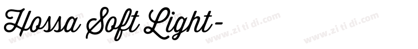 Hossa Soft Light字体转换